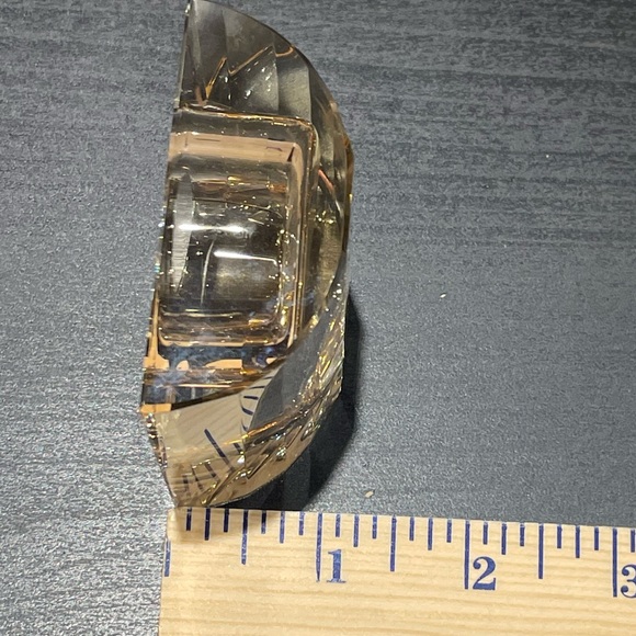 Simon Designs Design Amber Shimmer Tea Light Candle Holder Jewel Crystal EUC - Picture 10 of 10